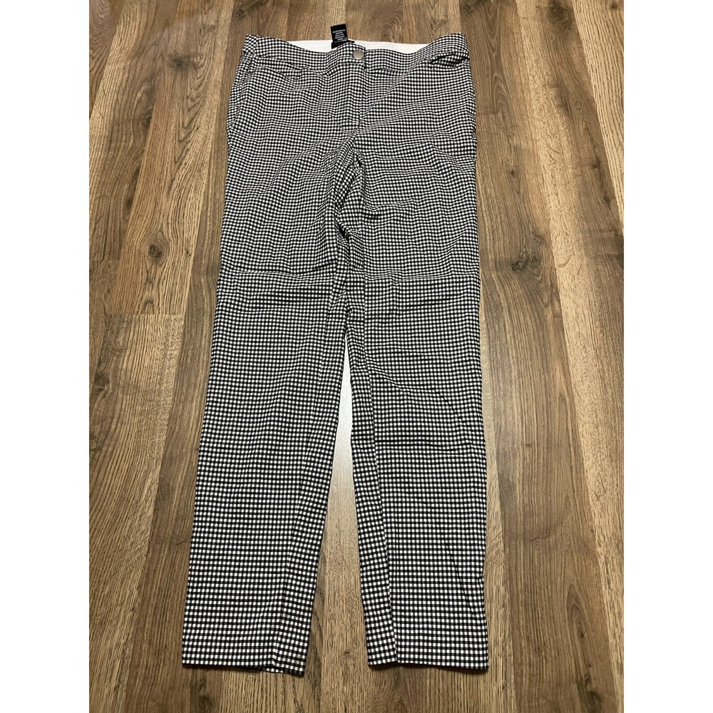 SOHO Pants, Women's Size 8, Black White, Checkered, Flat Front